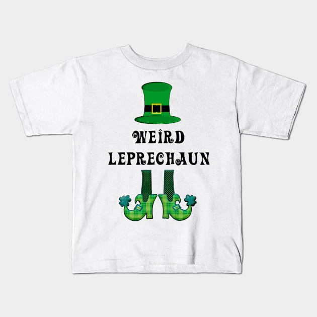 St Patrick's St Paddy's St Patty's Day Weird Leprechaun Kids T-Shirt by familycuteycom